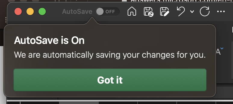 AutoSave is On - macOS